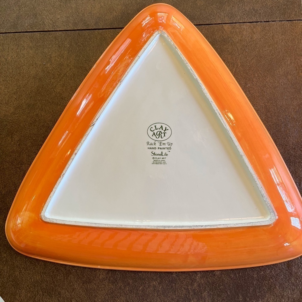 Clay Art Rack ‘Em Up Pool Ball Serving Platter or Room Decor - Picture 2 of 7